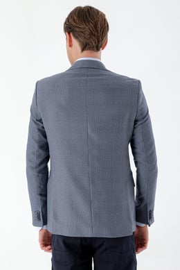 Morven Erkek Mor Slim Fit Muline Ceket