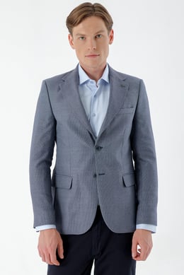 Morven Erkek Mor Slim Fit Muline Ceket