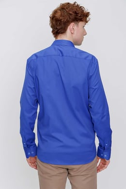 Morven Erkek PARLEMENT Düz Slim Fit Dar Kesim Saten Lycra Gömlek
