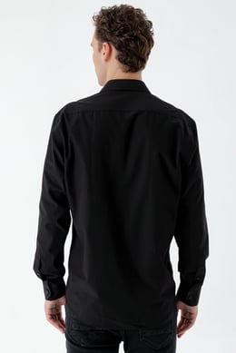 Morven Erkek Siyah Basic Cepli Regular Fit Gömlek