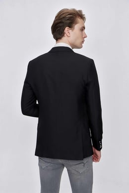Morven Erkek Siyah Slim Fit Blazer Ceket