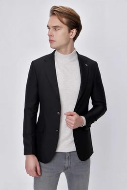 Morven Erkek Siyah Slim Fit Blazer Ceket