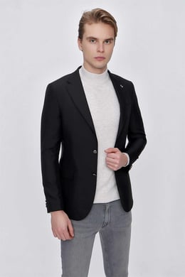 Morven Erkek Siyah Slim Fit Blazer Ceket
