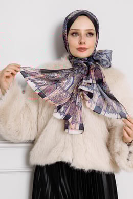 Indian Silk Shawl-Salmon color 