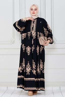 Viscose Dress-dark mink color