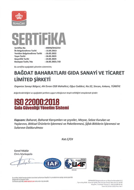 Gıda Güvenliği Yönetim Sistemi