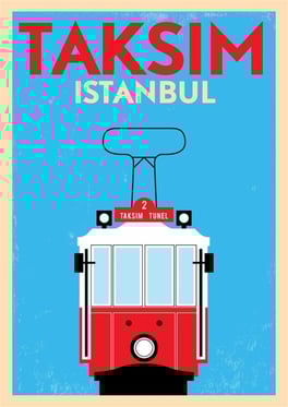 • Kırmızı Tramvay - Kanvas Tablo