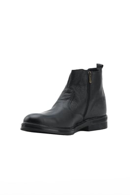 Morven Erkek Siyah Casual Fermuarlı Chester Yarım Bot