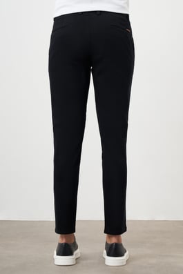 Morven Erkek Siyah Yazlık Pileli Slim Fit Chino Pantolon
