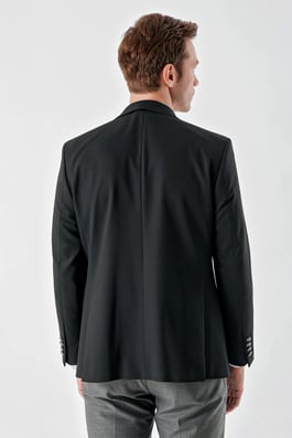 Morven Erkek Siyah Yün Dynamic Fit Blazer Ceket