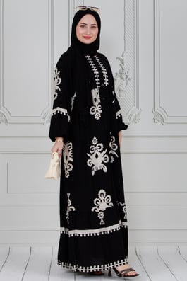 Viscose Dress-dark black color