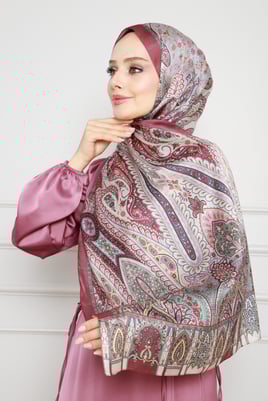 Indian Silk Shawl-Dry rose color