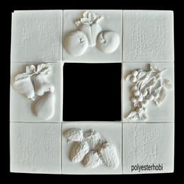 CE 305 - Toscana Çerçeve Meyve Detaylı Ham Polyester Duvar Dekor