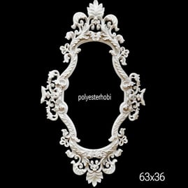 CE 306 - Bridgerton Barok Çerçeve Ham Polyester Duvar Dekor