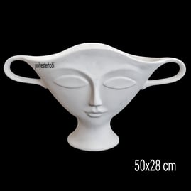 OB 2437 - Face Vazo Modern Dekoratif  Ham Polyester Obje