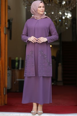 Amine Hüma Rabia Abiye Violet