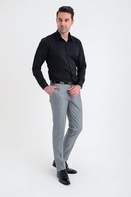  Morven Erkek Gri Slim Fit Yan Cep Kumaş Pantolon