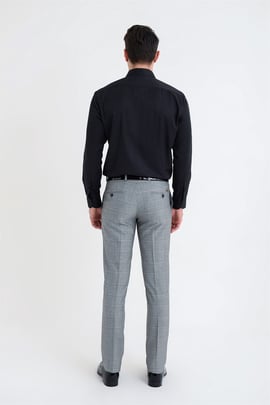  Morven Erkek Gri Slim Fit Yan Cep Kumaş Pantolon