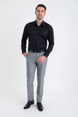  Morven Erkek Gri Slim Fit Yan Cep Kumaş Pantolon