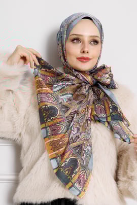 Indian Silk Shawl-Mustard color 