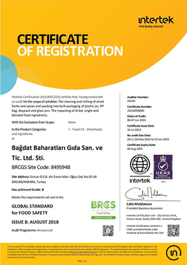 BRC - Global Standart Sertifikası