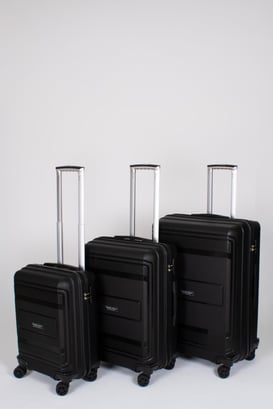 Travel Polo 3'lü Valiz Seti Kırılmaz Siyah 1017