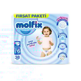 Molfix Extra Large 6 Numara Fırsat Paketi Bebek Bezi (38 Adet) (50001734)