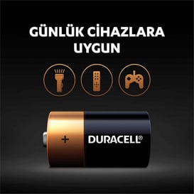 Duracell LR14 Alkalin C Orta Boy Pil (2 Adet) (DRCL-6747)