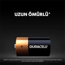 Duracell LR14 Alkalin C Orta Boy Pil (2 Adet) (DRCL-6747)