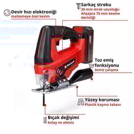 Einhell TC-JS 18 Li Tek Akülü 2.5 Ah Dekupaj Testere (EİNHEL.4321280)