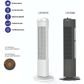 Luxell Beyaz Kule Tipi Vantilatör (LUXELL.LXF257W)