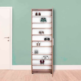 Adore Porto 10 Bölmeli 2 Kapılı Aynalı Ayakkabı Dolabı (SHC-629-TT-2)