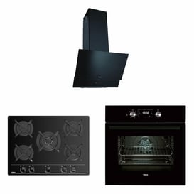 TEKA Siyah Cam Ankastre Set (3' Lü Set)