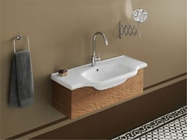 Cerastyle 100x48 cm Yeni Klasik Etajerli Lavabo (TURKUAZ.081300-u)