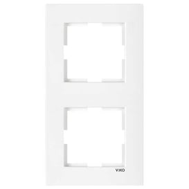 VİKO Beyaz Karre İkili Çerçeve (VİKO.90960201)