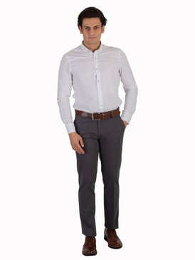  Morven Erkek Füme Parma Pamuklu Dynamic Fit Rahat Kesim Yan Cep Keten Pantolon