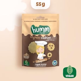 Organik Vegan Tahinli ve Pekmezli Kurabiye 55g görseli.