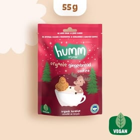 Organik Vegan Zencefilli ve Tarçınlı Kurabiye 55g görseli.