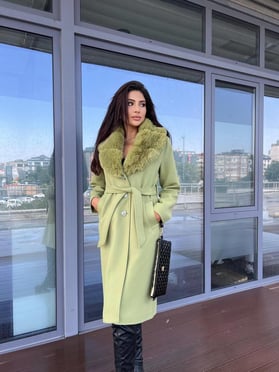 Amore Kürklü Kaban Çağla Yeşili