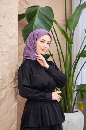 Dama Jakarlı Eşarp Mor 9900-03
