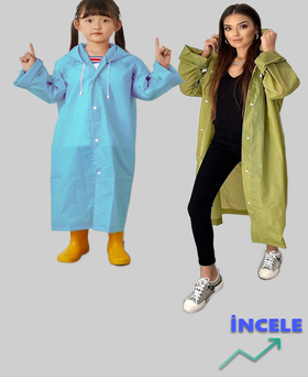 Unisex Yetişkin / Çocuk Yağmurluk