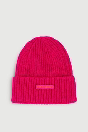 Huge Beanie Small Tag Dark Pink
