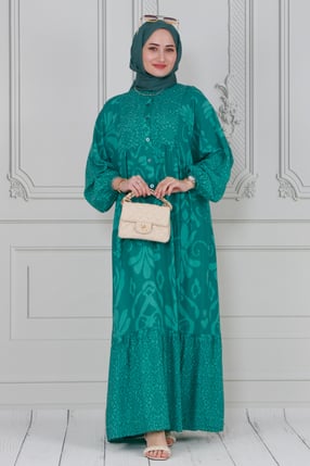 Authentic Hijab Dress-Mint Green