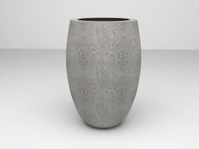 Defne Serisi Uzun Beton Gri Saksı