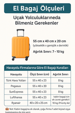 El Bagajı Ölçüleri