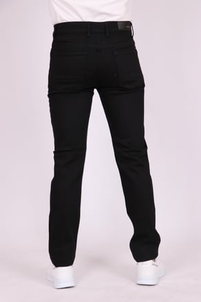 Erkek Siyah Slim Fit Dar Kesim Pamuk Denim Esnek Jean Kot Pantolon