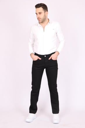 Erkek Siyah Slim Fit Dar Kesim Pamuk Denim Esnek Jean Kot Pantolon