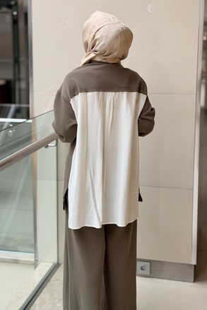 Nurcan Çetin Random Desenli Spor Dikişli Tunik Pantolon Takım