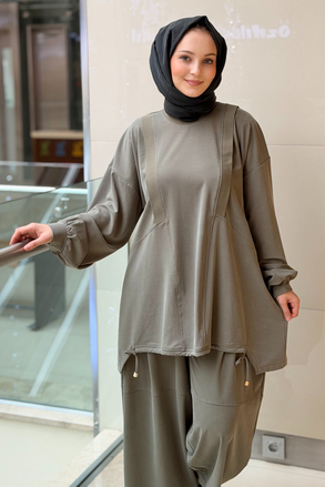 Ghisa Ribana Detaylı Tunik Pantolon Liosel Takım