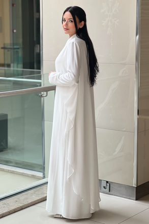 Heddy İç Elbiseli Omuzu Pul Payet Deatylı Abaya